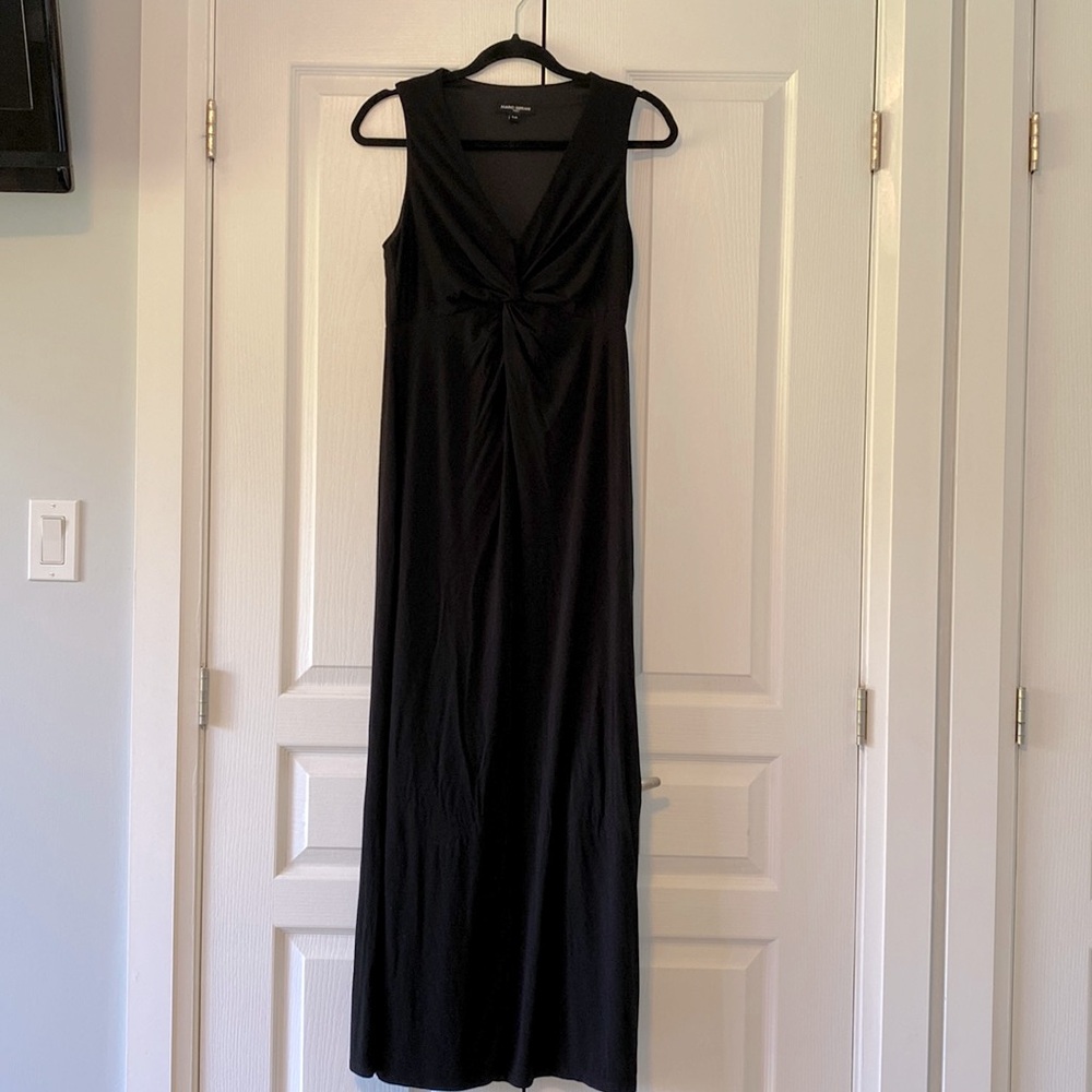 Mario Serrani Black Maxi Dress with Twist Front